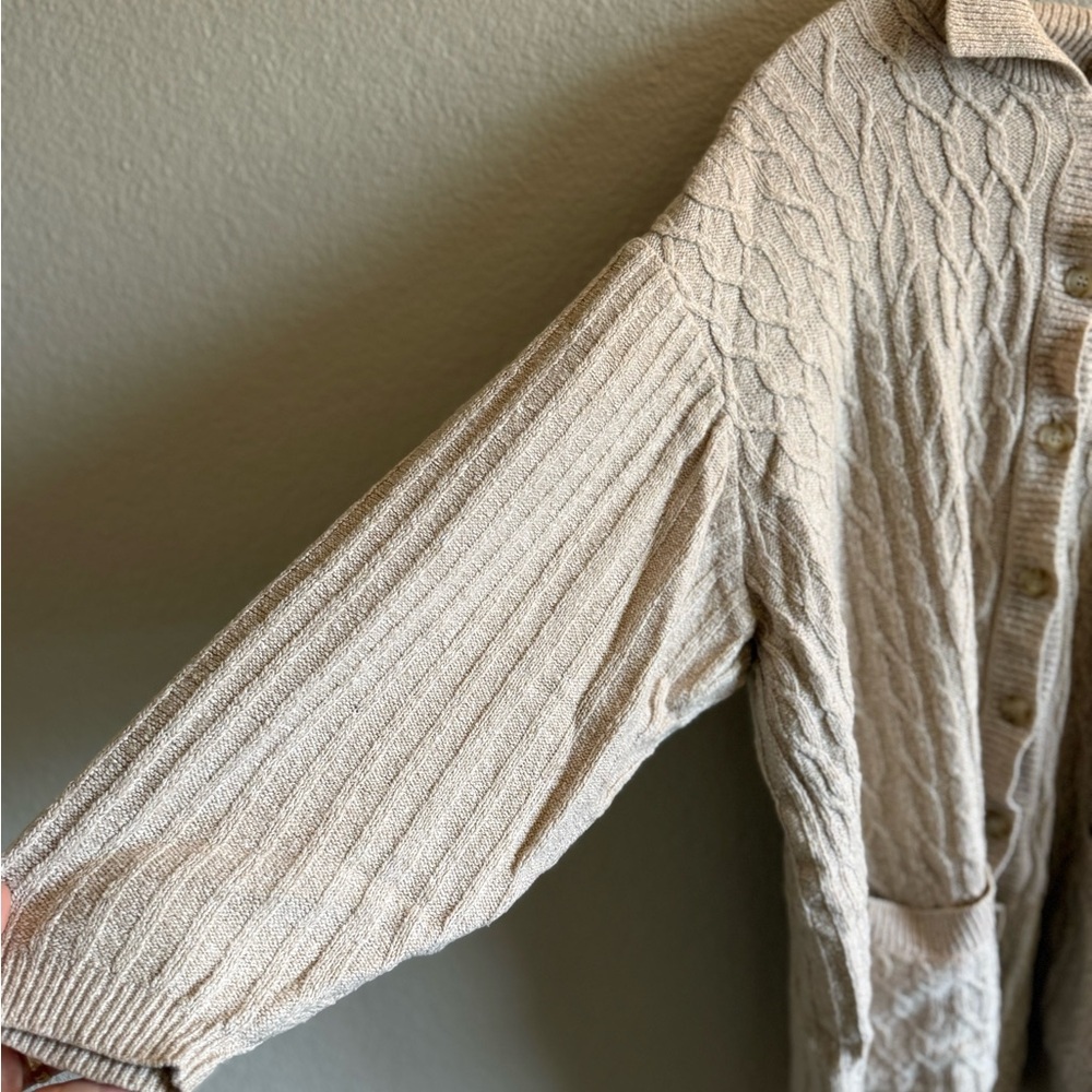 Vintage Cable Knit Sweater Grandma Grandpacore Y2K Classic 90's Fashion - Picture 2 of 11